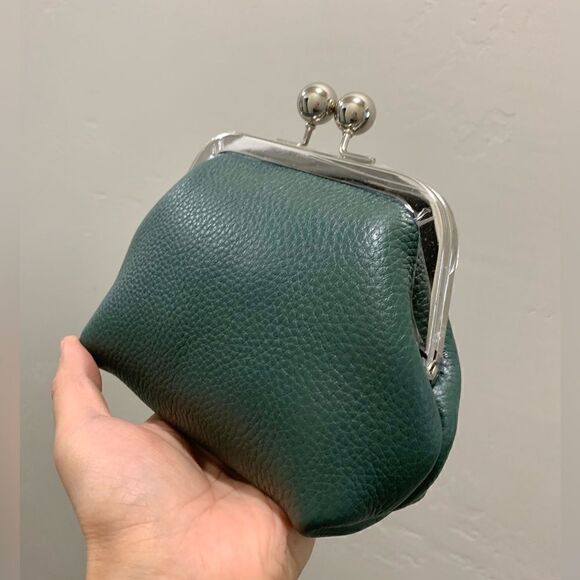 Handmade Genuine Premium Pebble Leather Kisslock Clutch/Wristlet/Evening Bag - Picture 7 of 15